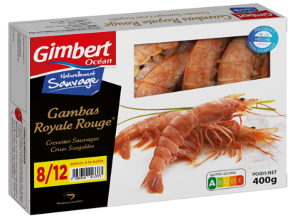 GAMBAS ROYALE ROUGE 8/12 PIECES A LA BOITE