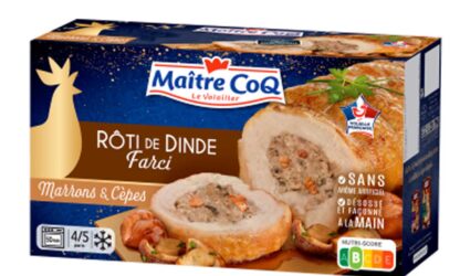 ROTI DINDE FARCIE FARCE MARRONS CEPES