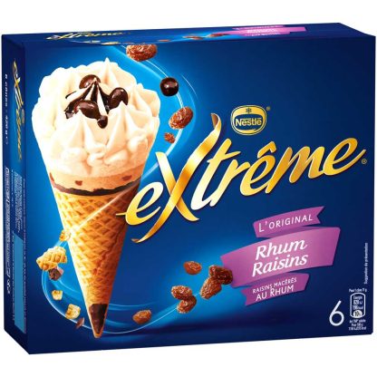 6 CONES EXTREME RHUM RAISINS MACERES AU RHUM