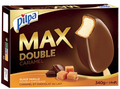 4 BATONNETS MAX DOUBLE  Vanille Chocolat Lait Caramel